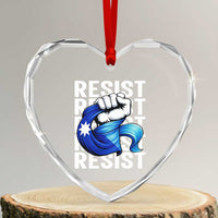 Minnesota Resist Ice Out Heart Crystal Glass Ornament Support MN Anti Ice Movement