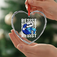 Minnesota Resist Ice Out Heart Crystal Glass Ornament Support MN Anti Ice Movement