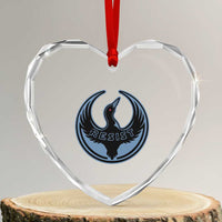 Minnesota Resist Loon Rebellion Emblem Heart Crystal Glass Ornament