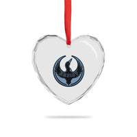 Minnesota Resist Loon Rebellion Emblem Heart Crystal Glass Ornament