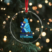 Minnesota Strong Crystal Glass Ornament Blue Ox Midwest Folklore Heritage