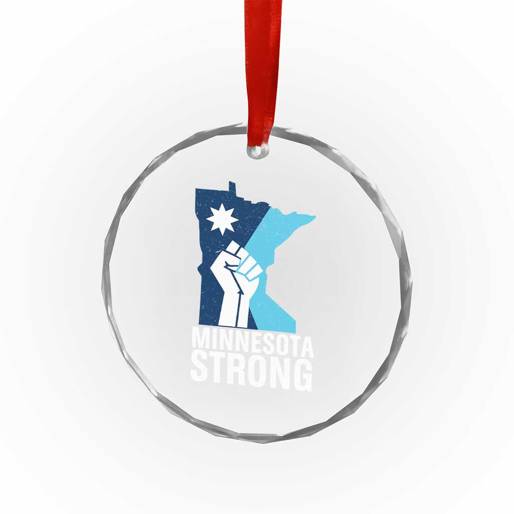 Minnesota Strong Crystal Glass Ornament Minneapolis Resist ICE Immigration Human Rights Protest