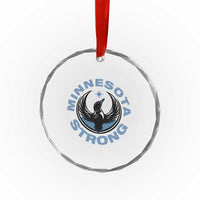 Minnesota Strong Crystal Glass Ornament MN State Bird Loon Resistance Political Protest