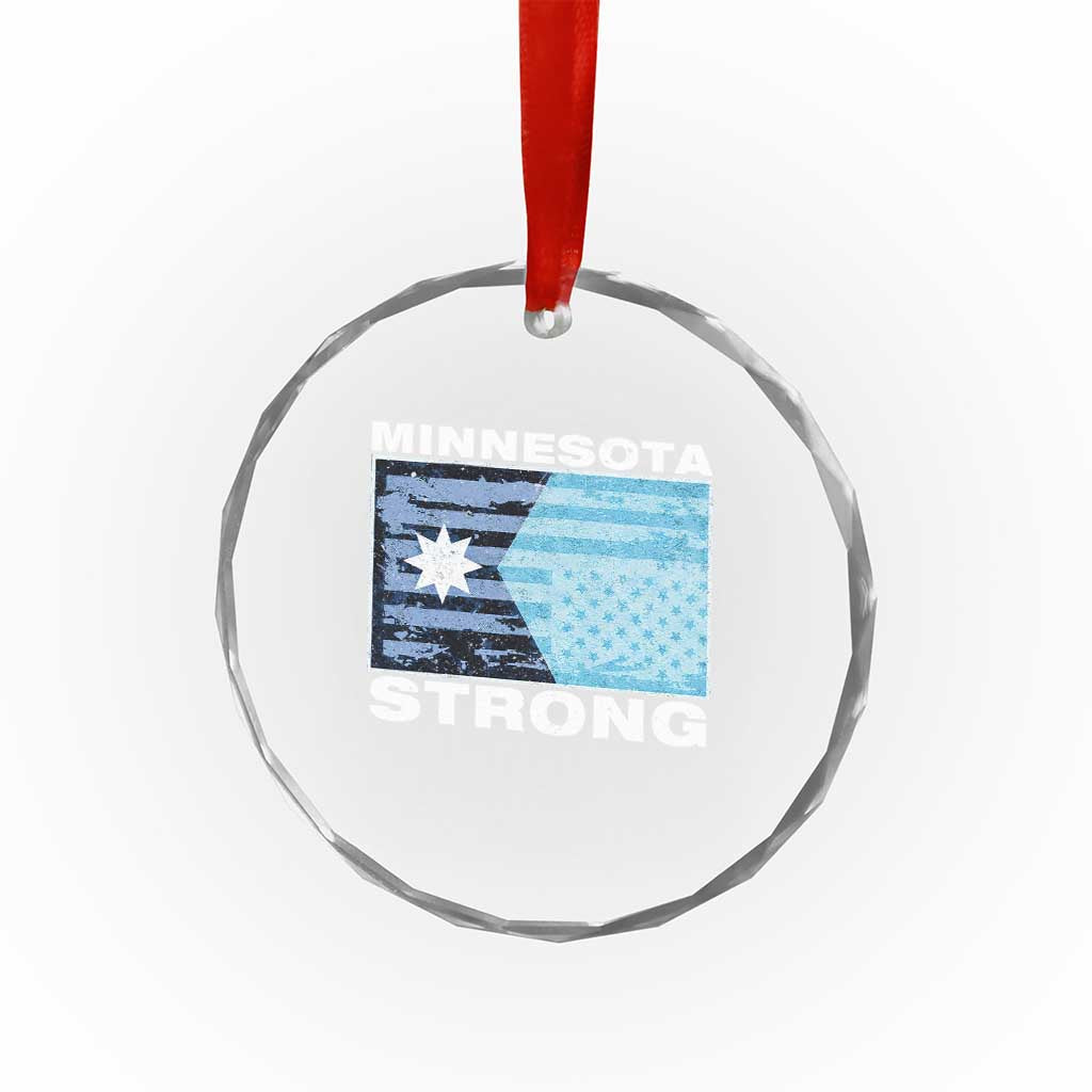 Minnesota Strong Crystal Glass Ornament MN State Flag Political Protest MN Resistance Abolish ICE