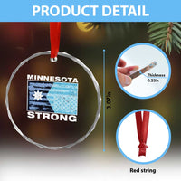 Minnesota Strong Crystal Glass Ornament MN State Flag Political Protest MN Resistance Abolish ICE