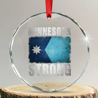 Minnesota Strong Crystal Glass Ornament MN State Pride Community Resistance
