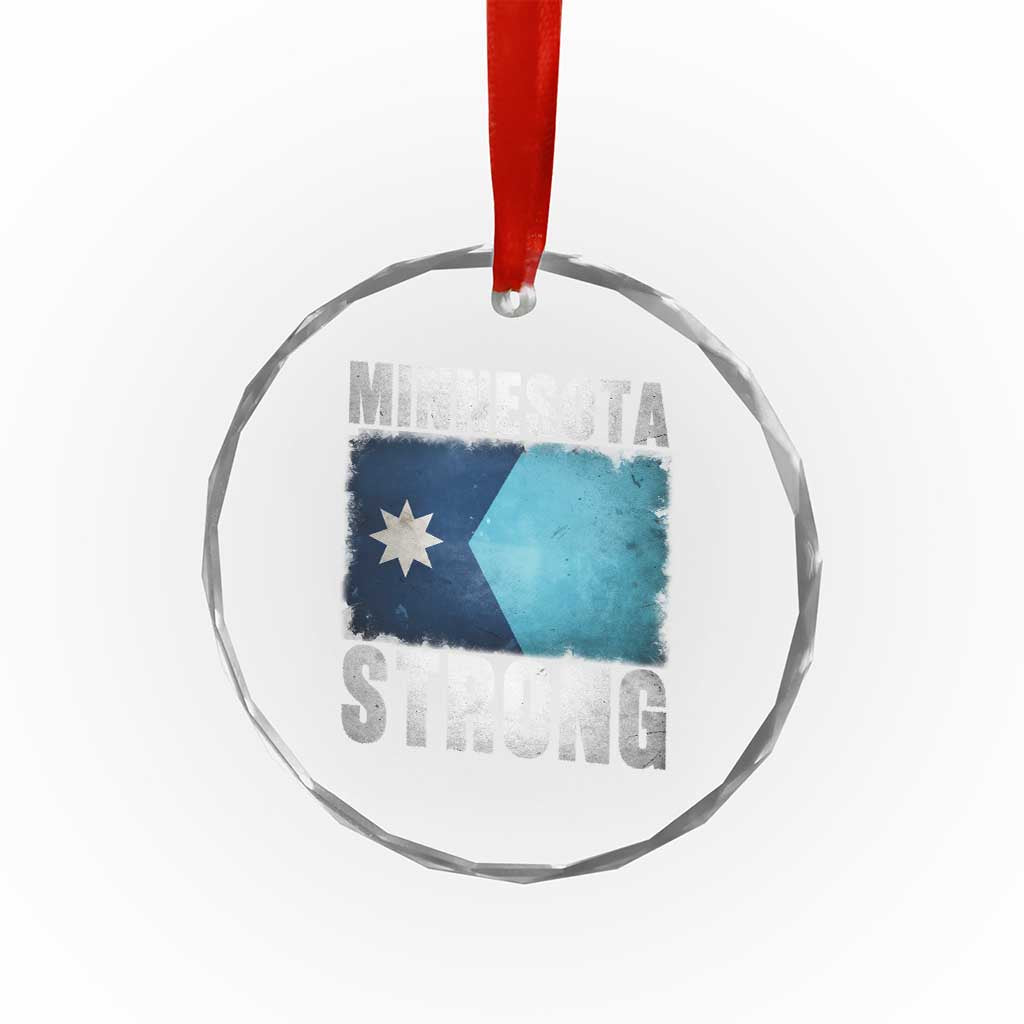 Minnesota Strong Crystal Glass Ornament MN State Pride Community Resistance