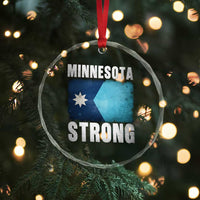 Minnesota Strong Crystal Glass Ornament MN State Pride Community Resistance