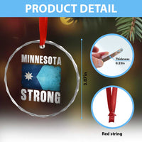 Minnesota Strong Crystal Glass Ornament MN State Pride Community Resistance