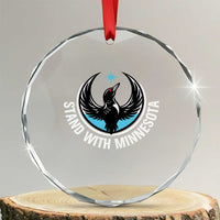Minnesota Strong Crystal Glass Ornament Stand With Minnesota Anti ICE Immigration Rights Protest
