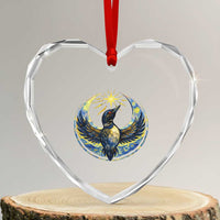 Minnesota Strong Heart Crystal Glass Ornament Minneapolis Loon Starry Night Van Gogh