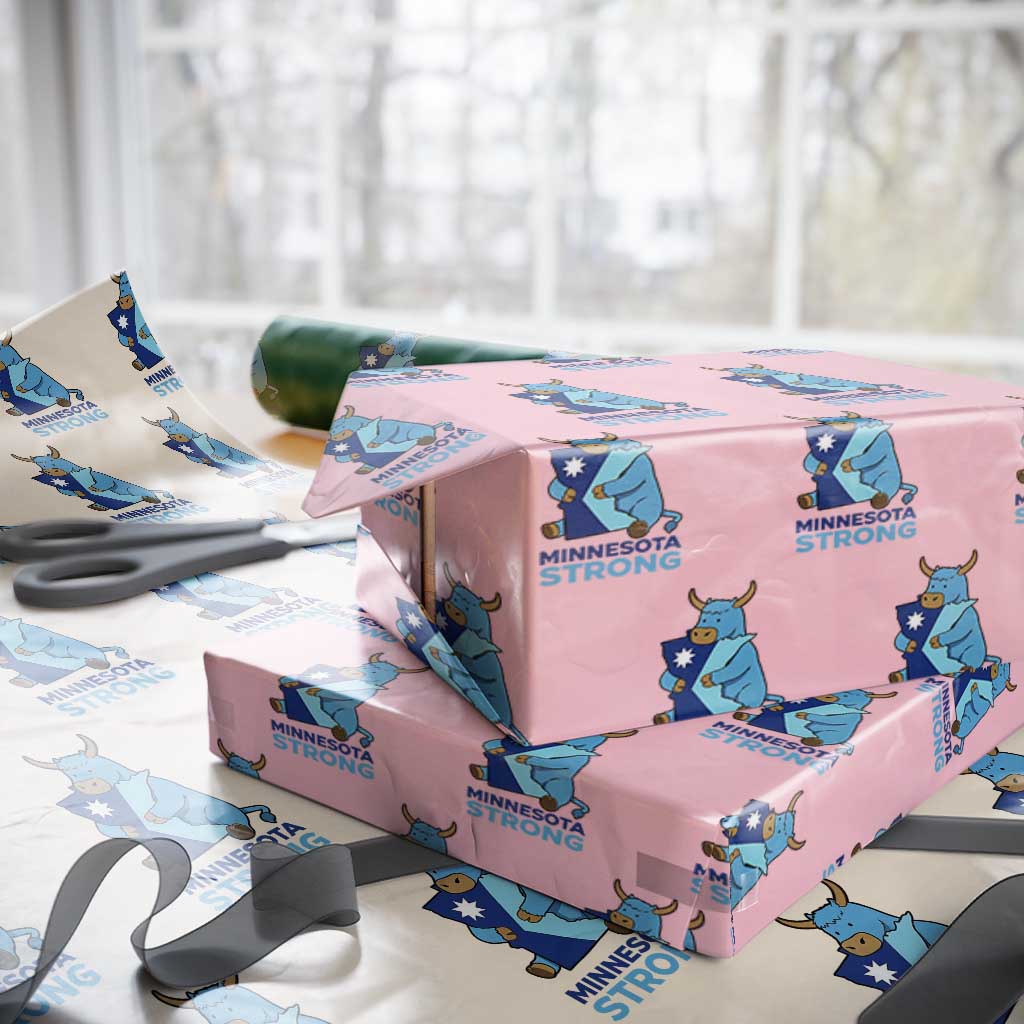 Minnesota Strong Wrapping Paper Roll Blue Ox Midwest Folklore Heritage