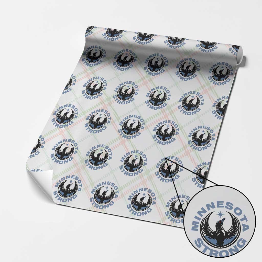 Minnesota Strong Wrapping Paper Roll MN State Bird Loon Resistance Political Protest
