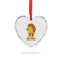 Missouri Cryptid Local Legend Heart Crystal Glass Ornament Momo The Monster Lover Graphic