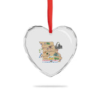 Missouri Map Landmarks Major Cities Roads Flag Heart Crystal Glass Ornament