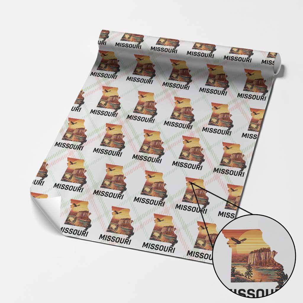 Missouri State Map Nature Travel Wrapping Paper Roll The Show Me State Pride