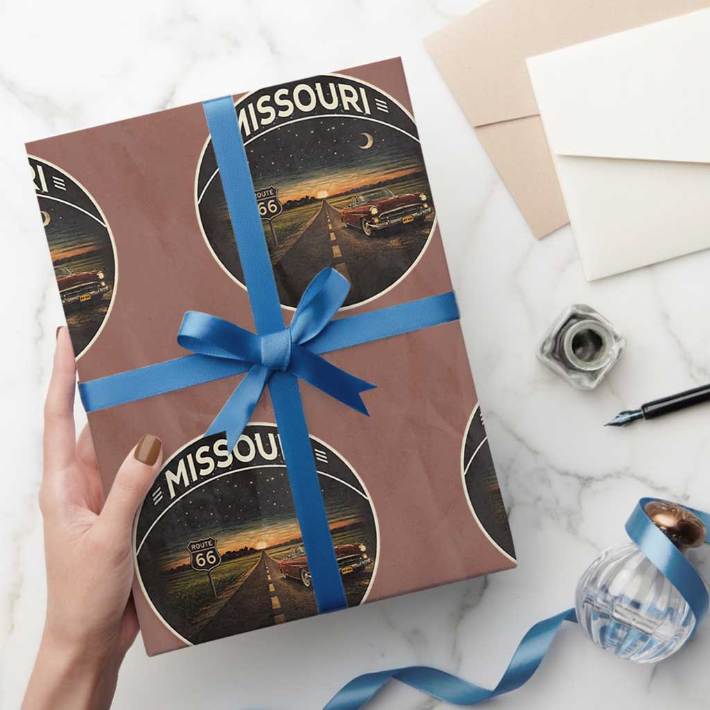 Missouri State Route Highway 66 Wrapping Paper Roll Mother Road Travel Gift