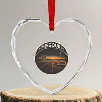 Missouri State Route Highway 66 Heart Crystal Glass Ornament Mother Road Travel Gift