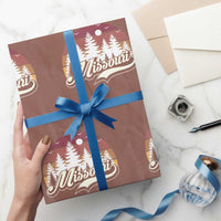 Missouri Travel Gift Wrapping Paper Roll Vintage Forest River Landscape