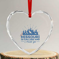 Missouri Traveling Lover Heart Crystal Glass Ornament Missouri Is Calling And I Must Go