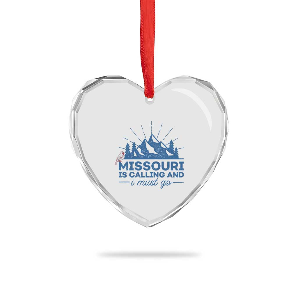 Missouri Traveling Lover Heart Crystal Glass Ornament Missouri Is Calling And I Must Go