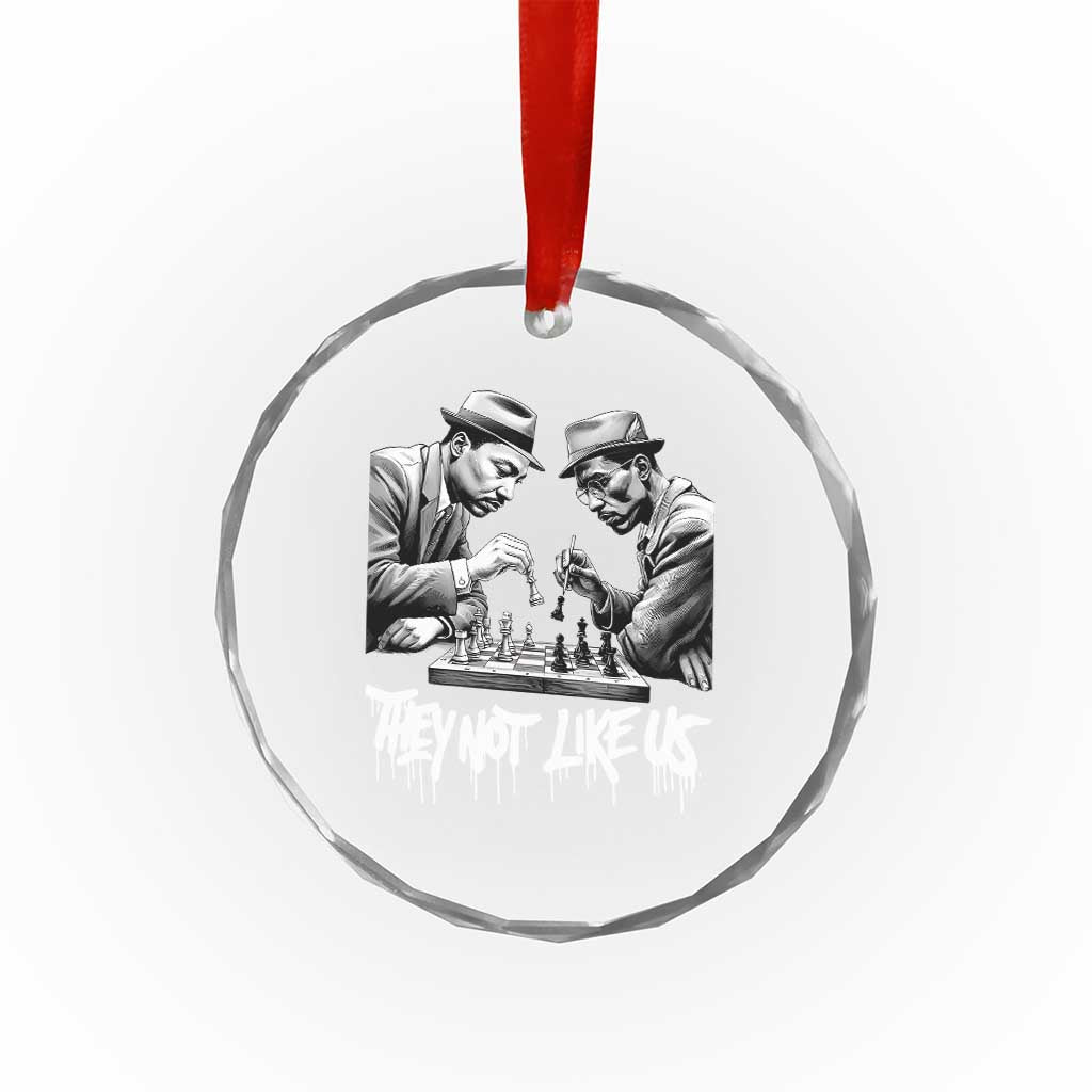 MLK And Malcolm X Crystal Glass Ornament They Not Like Us African American Heritage Gift - Wonder Print Shop