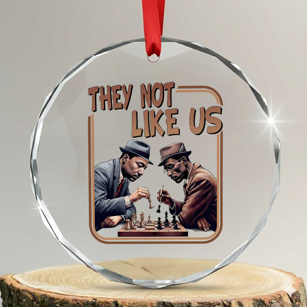 MLK And Malcolm X Crystal Glass Ornament They Not Like Us Revolutionary Leaders - Wonder Print Shop