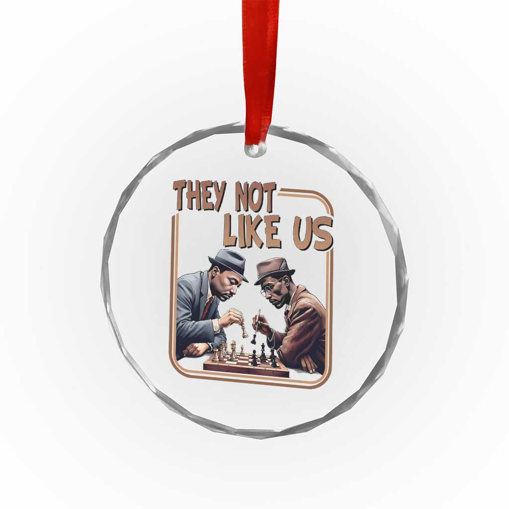 MLK And Malcolm X Crystal Glass Ornament They Not Like Us Revolutionary Leaders - Wonder Print Shop