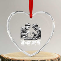 MLK And Malcolm X Heart Crystal Glass Ornament They Not Like Us African American Heritage Gift - Wonder Print Shop
