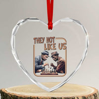MLK And Malcolm X Heart Crystal Glass Ornament They Not Like Us Revolutionary Leaders - Wonder Print Shop