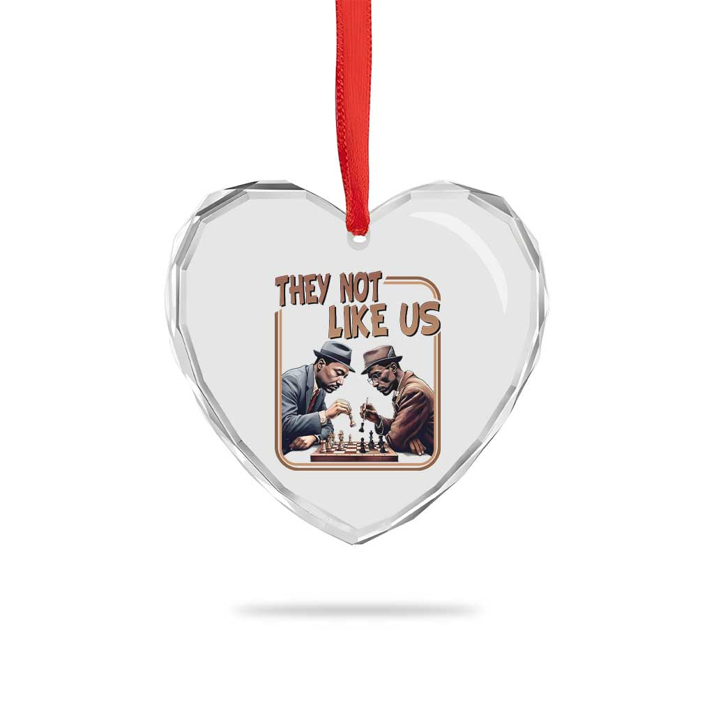 MLK And Malcolm X Heart Crystal Glass Ornament They Not Like Us Revolutionary Leaders - Wonder Print Shop