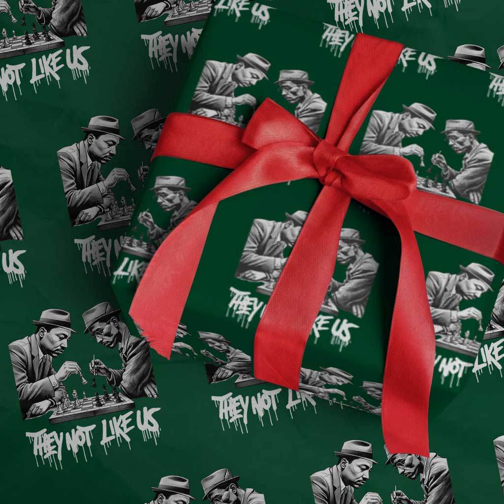 MLK And Malcolm X Wrapping Paper Roll They Not Like Us African American Heritage Gift - Wonder Print Shop