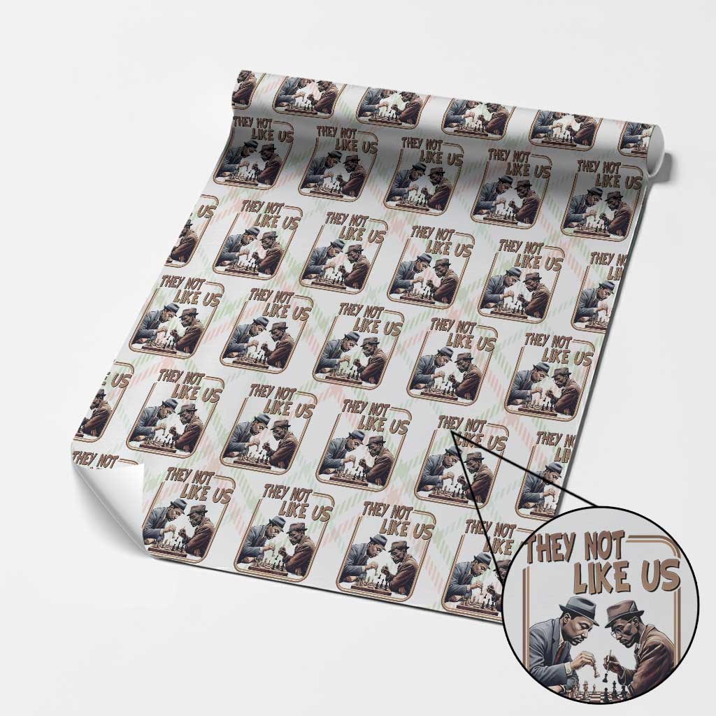 MLK And Malcolm X Wrapping Paper Roll They Not Like Us Revolutionary Leaders - Wonder Print Shop