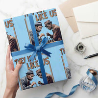 MLK And Malcolm X Wrapping Paper Roll They Not Like Us Revolutionary Leaders - Wonder Print Shop