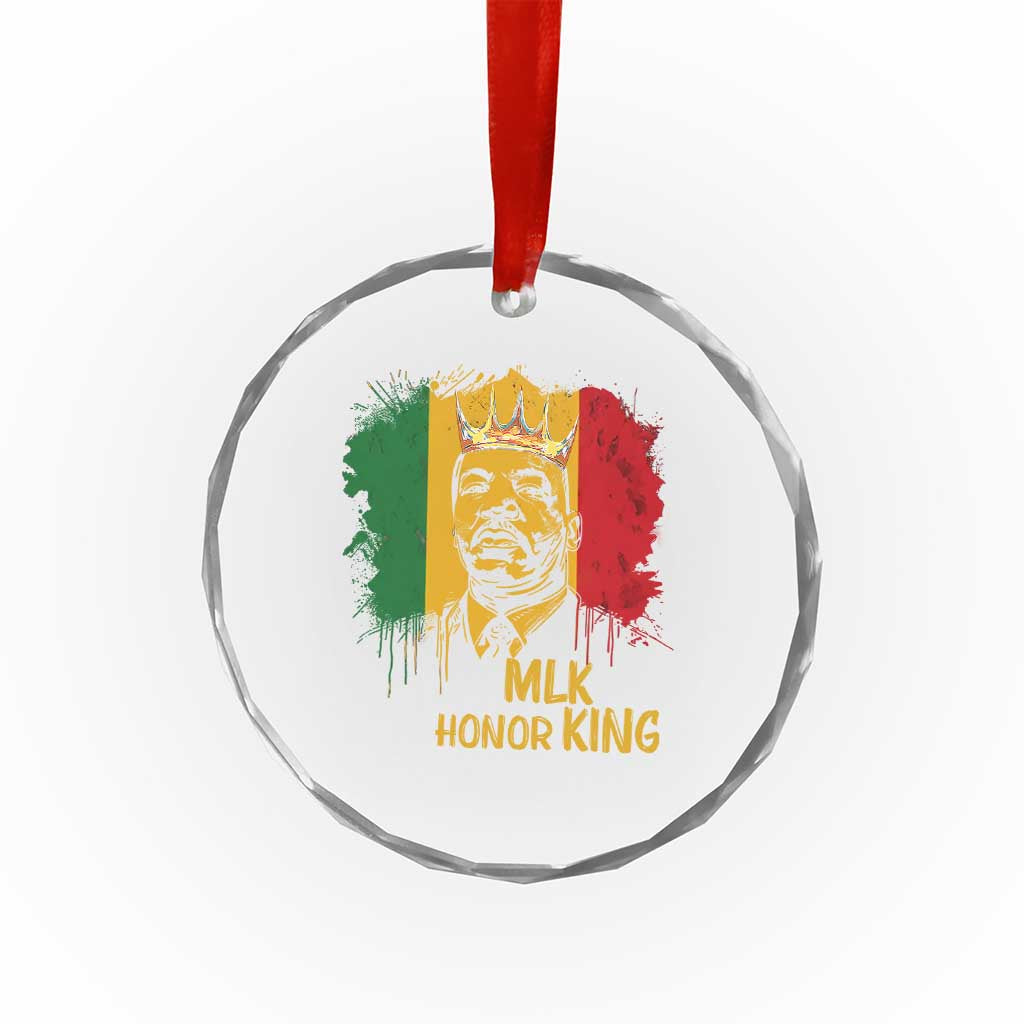 MLK Crystal Glass Ornament Honor King Civil Rights Leader Black History Month TS10