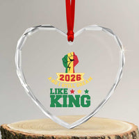 MLK Day Heart Crystal Glass Ornament 2026 And I Still Dream Like King