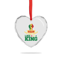 MLK Day Heart Crystal Glass Ornament 2026 And I Still Dream Like King