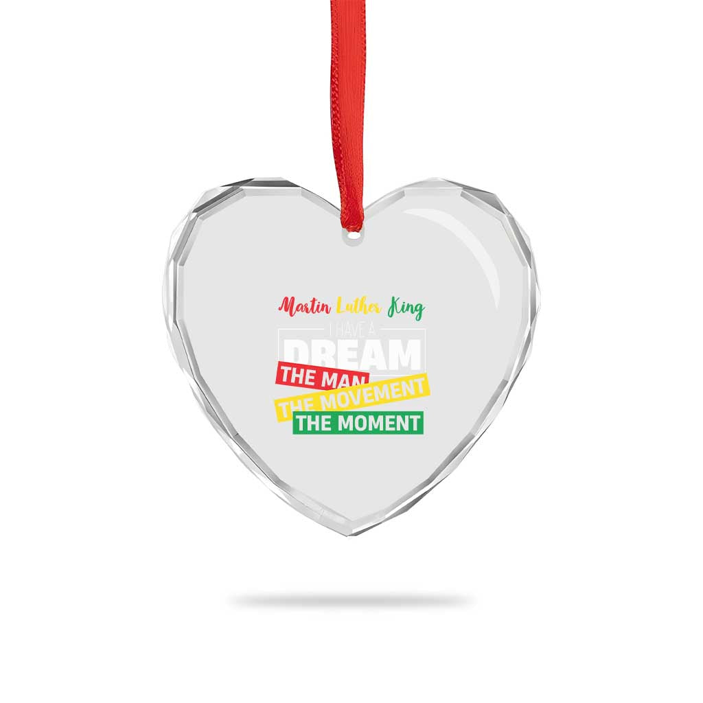 MLK Day I Have A Dream Heart Crystal Glass Ornament Martin Luther King The Man Movement Moment Black History Month