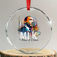 MLK I Have A Dream Crystal Glass Ornament Martin Luther King Portrait Black History Month