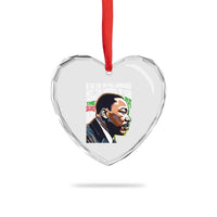 MLK Quotes In The End We Will Remember Not The Words Of Our Enemies Heart Crystal Glass Ornament Martin Luther King Black History Month