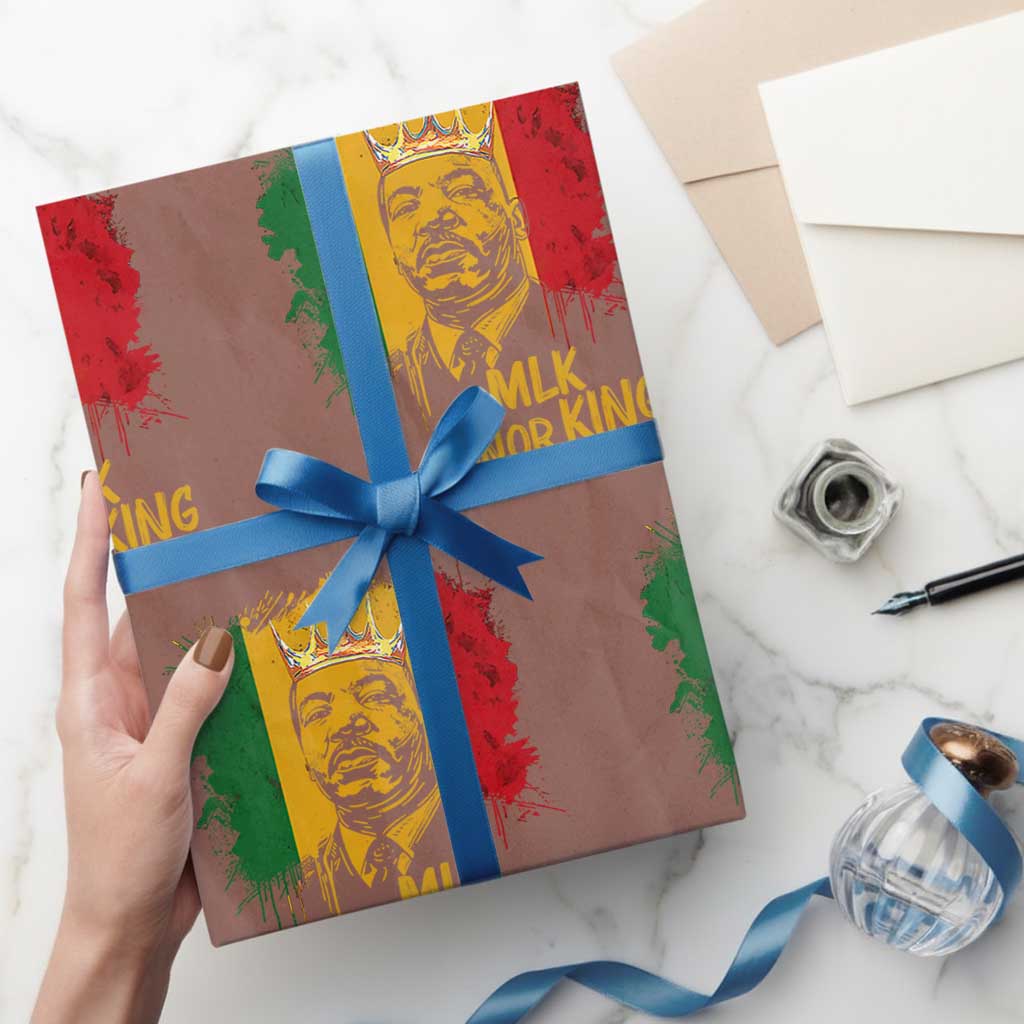 MLK Wrapping Paper Roll Honor King Civil Rights Leader Black History Month - Wonder Print Shop