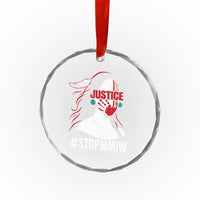 MMIW Awareness Crystal Glass Ornament Justice For Indigenous Woman Stop Stolen Sisters