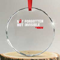 MMIW Awareness Crystal Glass Ornament Not Forgotten Not Invisible Indigenous Women