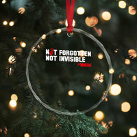 MMIW Awareness Crystal Glass Ornament Not Forgotten Not Invisible Indigenous Women