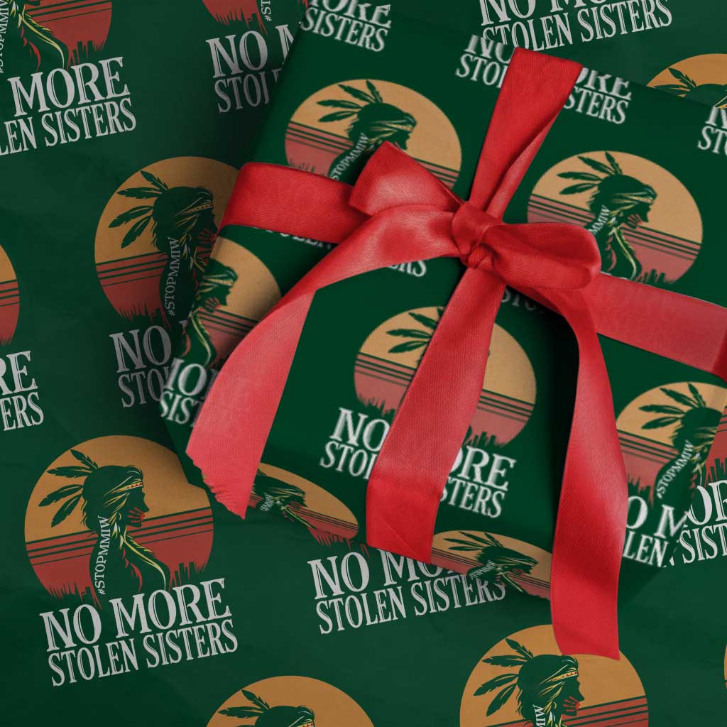 MMIW Awareness Wrapping Paper Roll No More Stolen Sisters Native American Gift