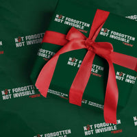 MMIW Awareness Wrapping Paper Roll Not Forgotten Not Invisible Indigenous Women