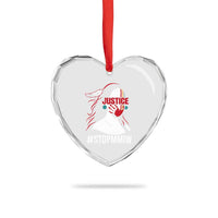 MMIW Awareness Heart Crystal Glass Ornament Justice For Indigenous Woman Stop Stolen Sisters
