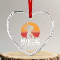 MMIW Awareness Heart Crystal Glass Ornament No More Stolen Sisters Native American Gift