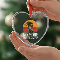 MMIW Awareness Heart Crystal Glass Ornament No More Stolen Sisters Native American Gift
