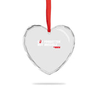 MMIW Awareness Heart Crystal Glass Ornament Not Forgotten Not Invisible Indigenous Women
